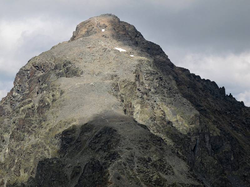 Noch ein Mal Schwarzhorn und die Aufstiegsroute im besseren Licht