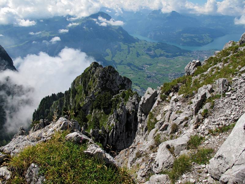 Blick Richtung Vorgipfel von Kl. Mythen