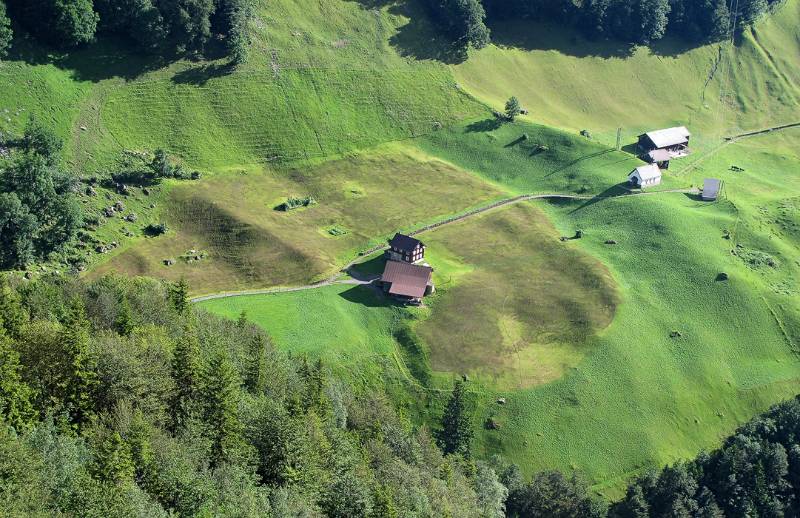 Waldnachter Bergen von Wanderroute aus