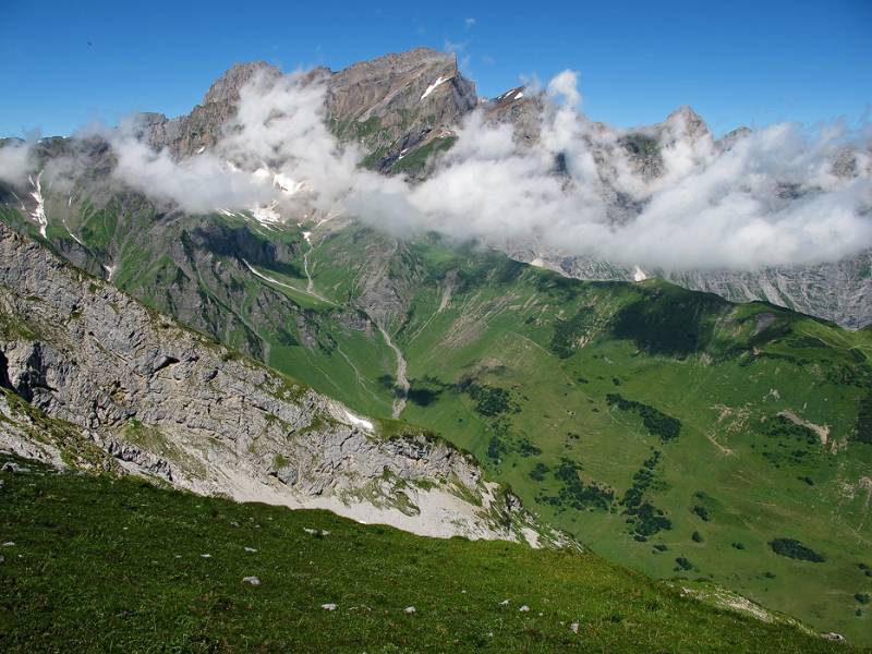 Gitschengrat war fast den ganzen Tag von Wolken umhüllt