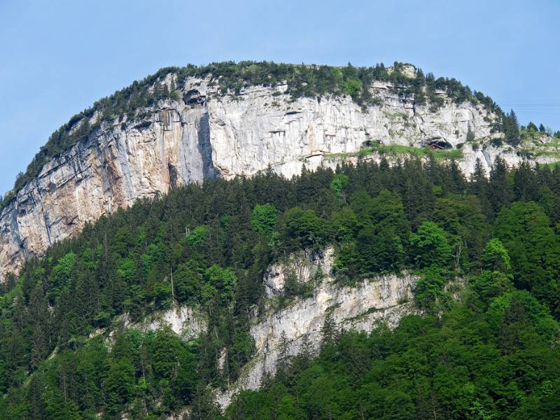 Blick Richtung Felsenband unterhalb von Ebenalp