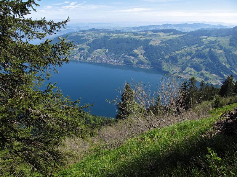 Schöne Ausblicke auf Zugersee