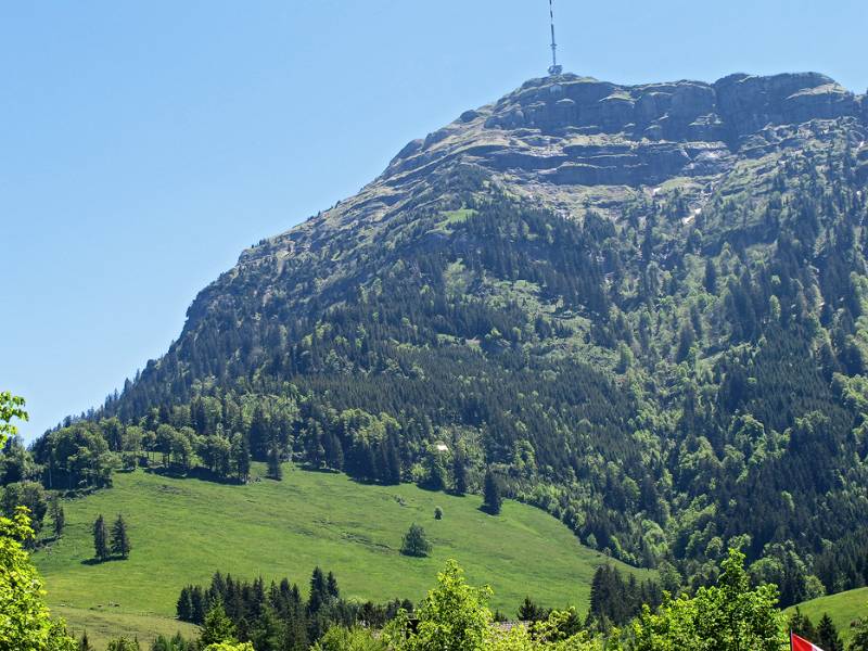 Die Aufstiegsroute vom Weg nach unten