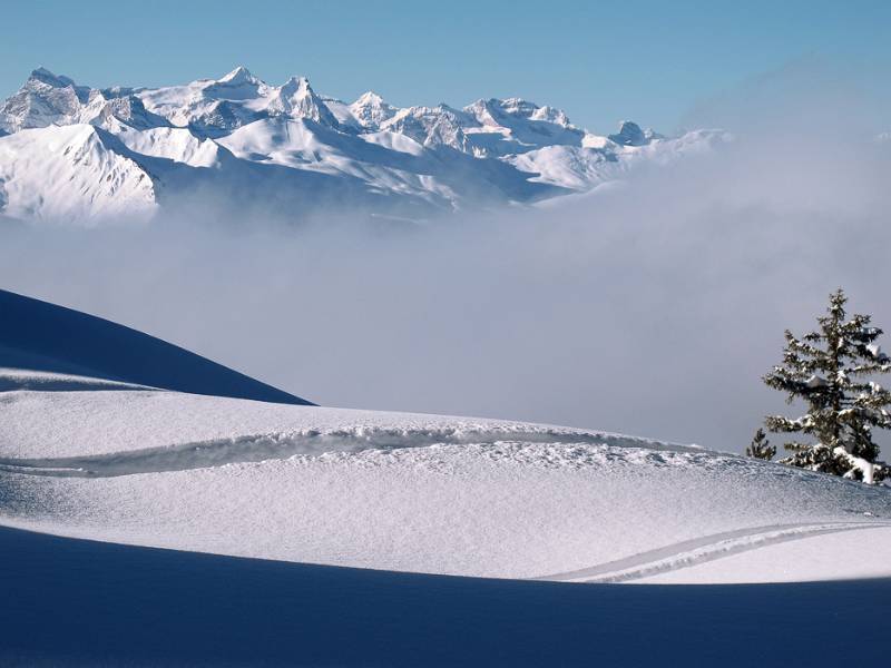 Unten ist Nebel, oben scheint die Sonne