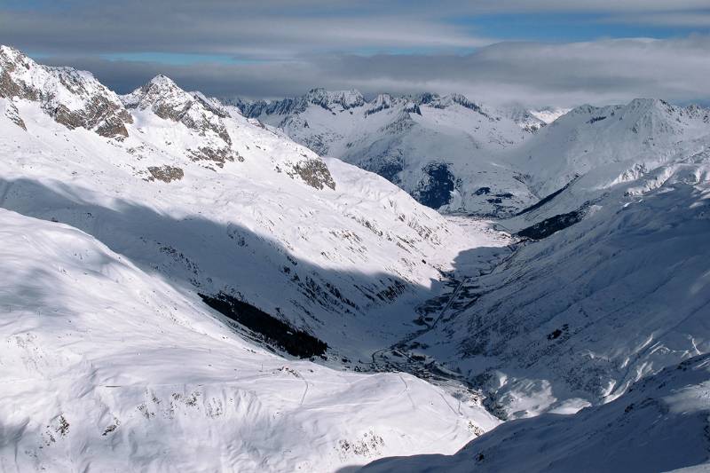 Realp und hinten im Tal - Andermatt