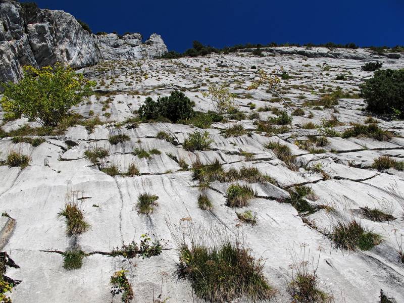 Die S-Wand von Brüggler - ein beliebtes Klettergebiet