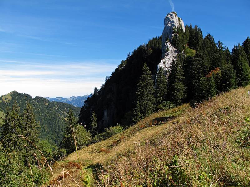 Auf dem Wänifurggel. Der Festurm vorne gehört zum Wageten