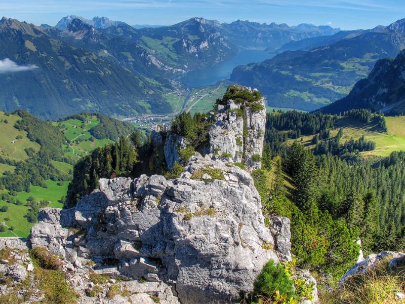 Schöne Aussichten auf Walensee