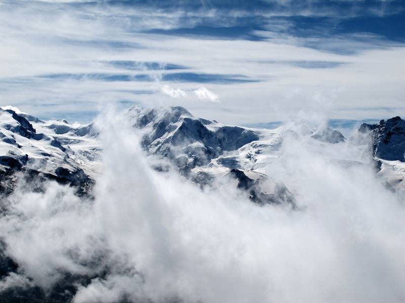 Wolken kommen von unten
