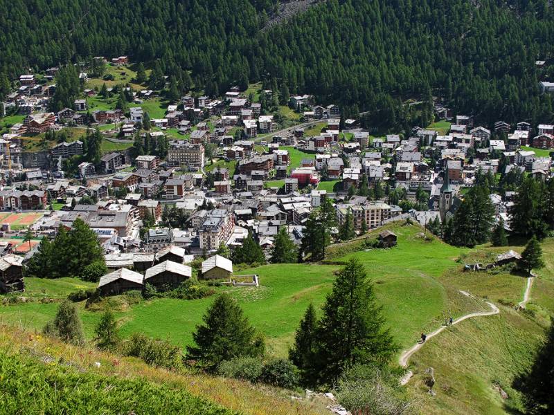 Zermatt vom Wanderweg aus