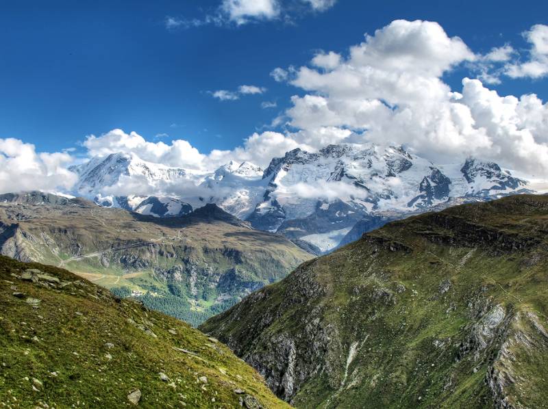 Auf der anderen Seite des Mattertals - Liskamm, Breithorn