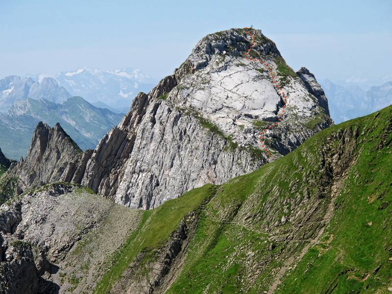 Silberplatten und die Aufstiegsroute