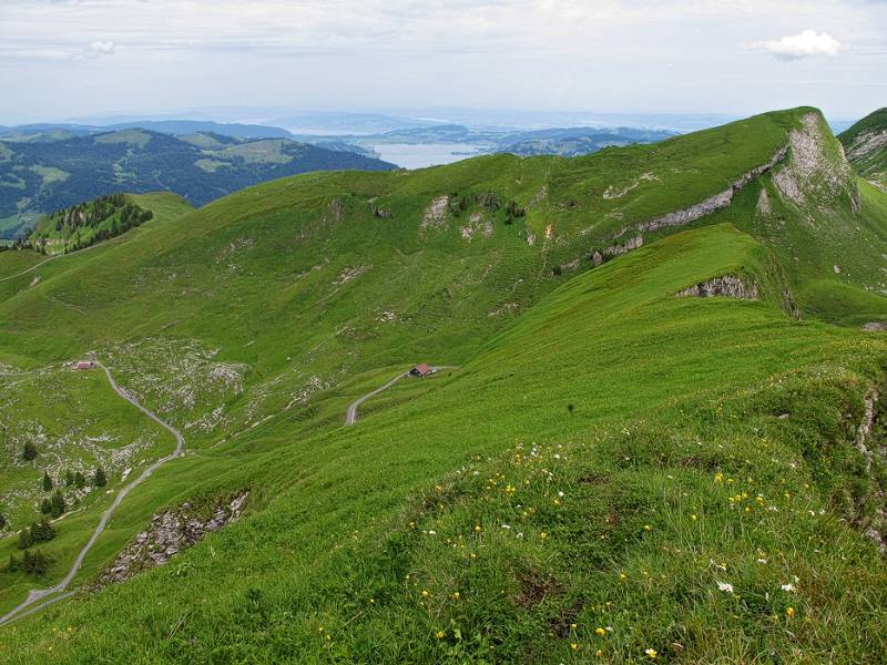 Sihlsee und Zürisee von Schülberg aus