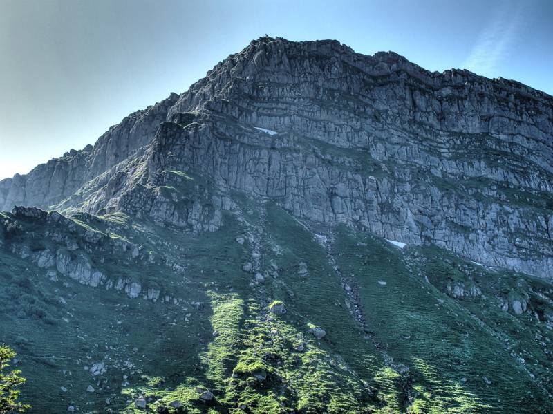 Über die Rippe vorne verläuft der letzte Abschnitt der Route auf