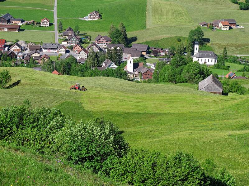 Stein, der Ausgangspunkt der Wanderung