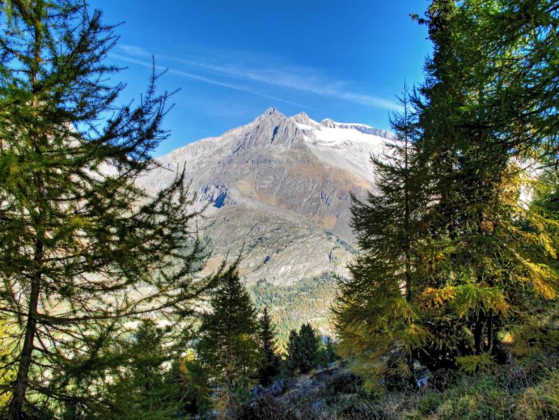 Fusshörner und Geisshorn auf der anderen Seite der Massaschlucht