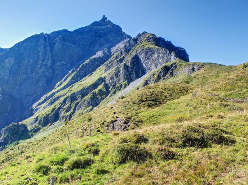 Piz Beverin. Der Gipfel ist noch nicht zu sehen