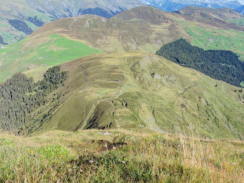 Blick Richtung Glaspass nach dem ersten Aufschwung