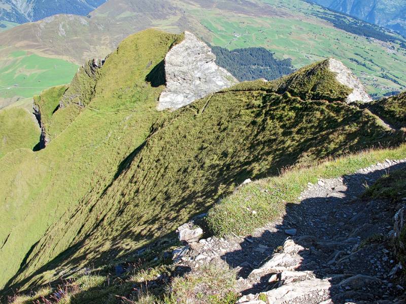 Blick zurück auf die Wanderroute