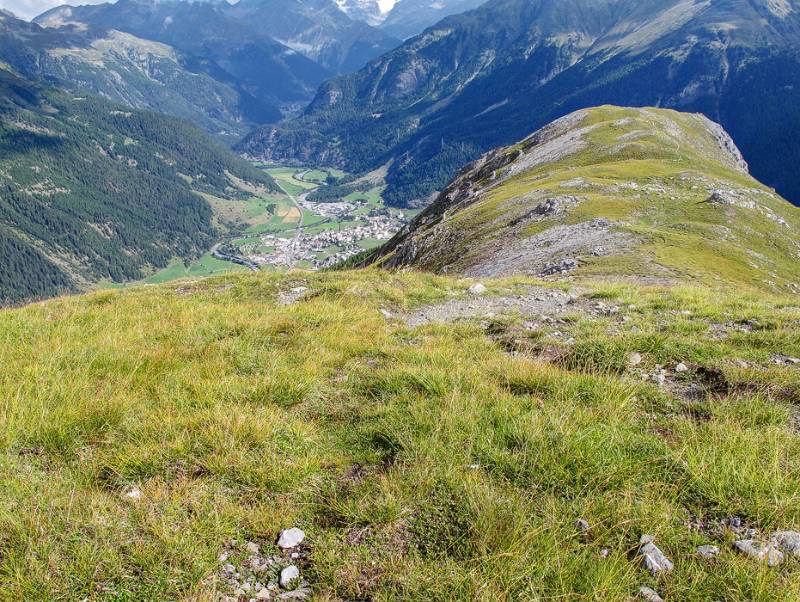 Blick zurück auf Zernez