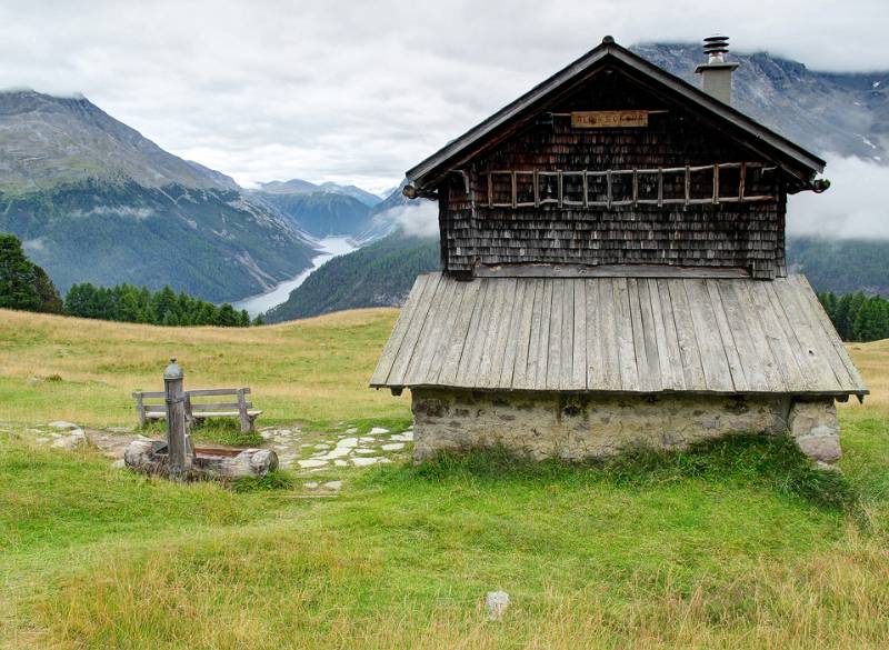 Alp la Schera mit schönen Aussichten auf Lago di Livigno