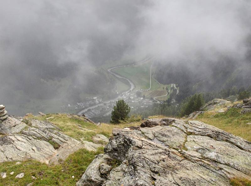 Der ganze Vormittag war im Nebel ander ohne Regen