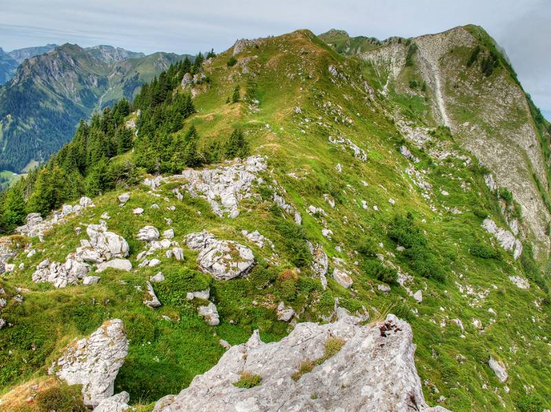 Der Grat Richtung Möntschelespitz