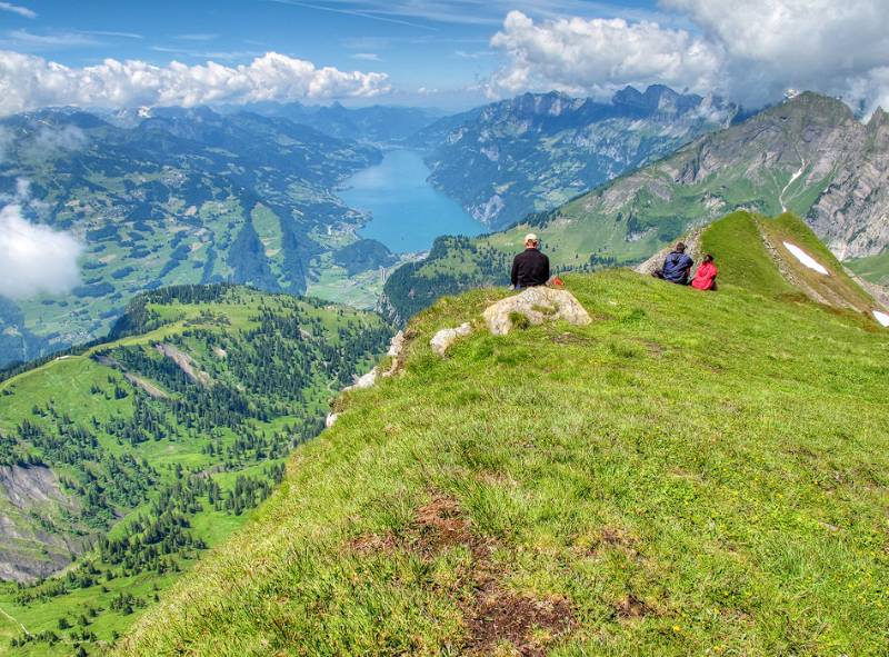 Blick entlang dem Walensee