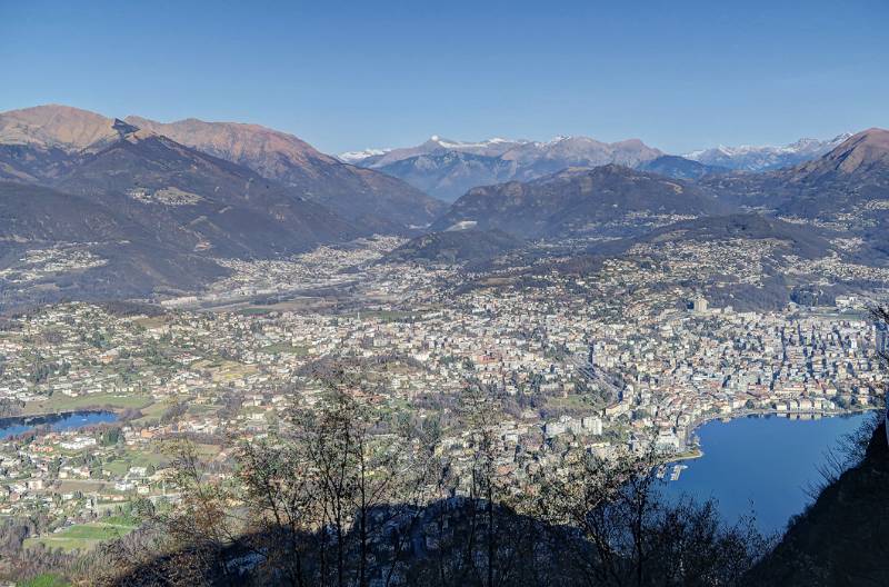 Lugano von Monte San Salvatore aus