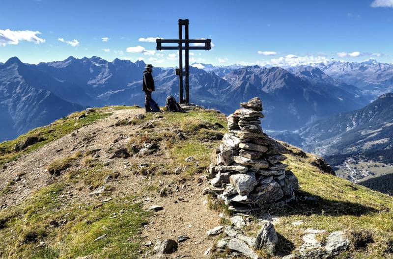 Auf dem Gipfel von Pizzo Molare