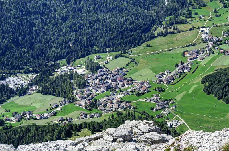 Kolfuschg vom Sassongher-Gipfel