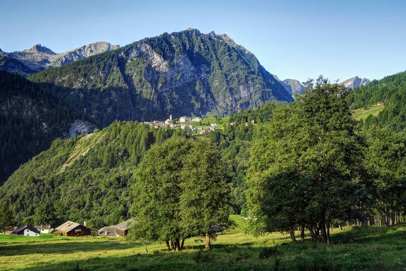 Blick zurück auf Campo Vallemaggia