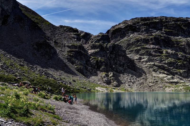 Blick von Schottensee zurück zum Übergang zwischen Wildsee und Schottensee