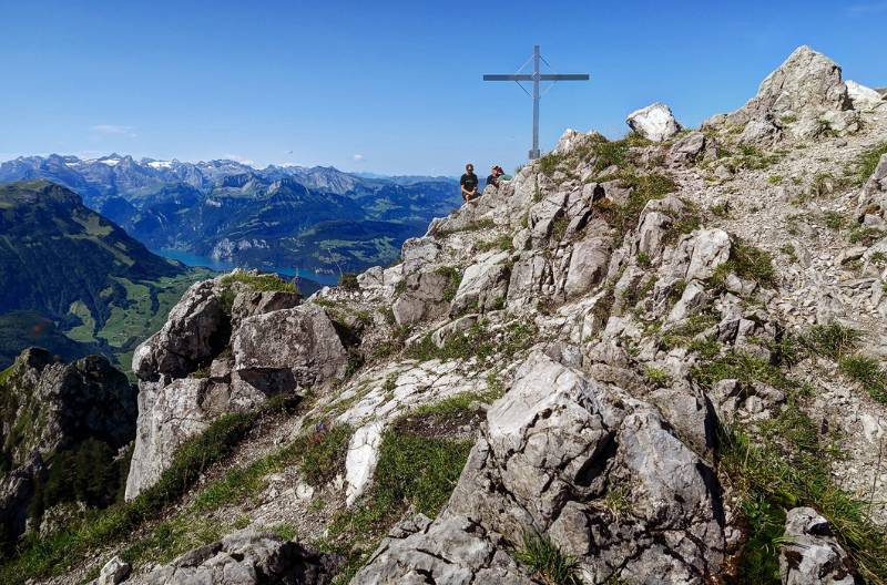 Auf dem Gipfel von Kleiner Mythen