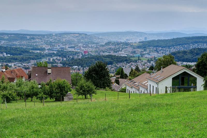 Blick von Kindhausen Richtung Zürich