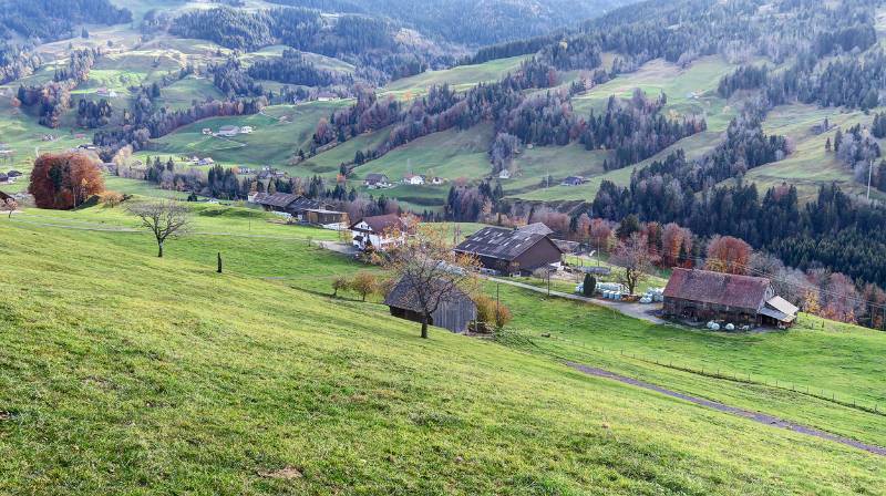 Das Tal zwischen Rothenthurm und Sattel