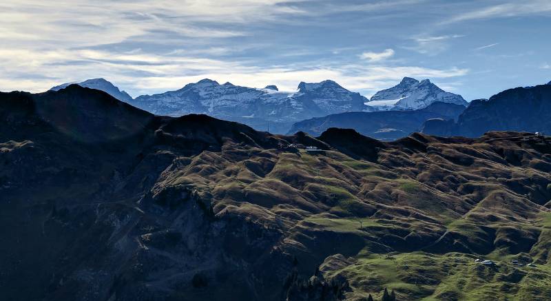 Die Berge von Klausenpass: Tödi, Clariden, Chamliberg und Schärhorn