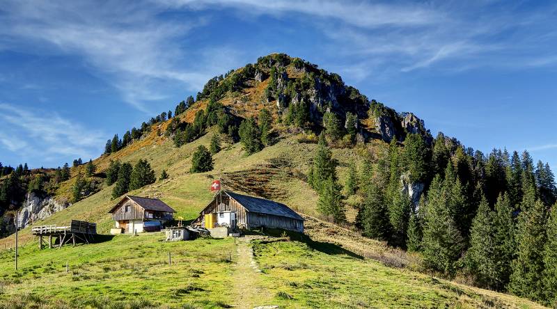 Roggenegg und Roggenstock im Abstieg