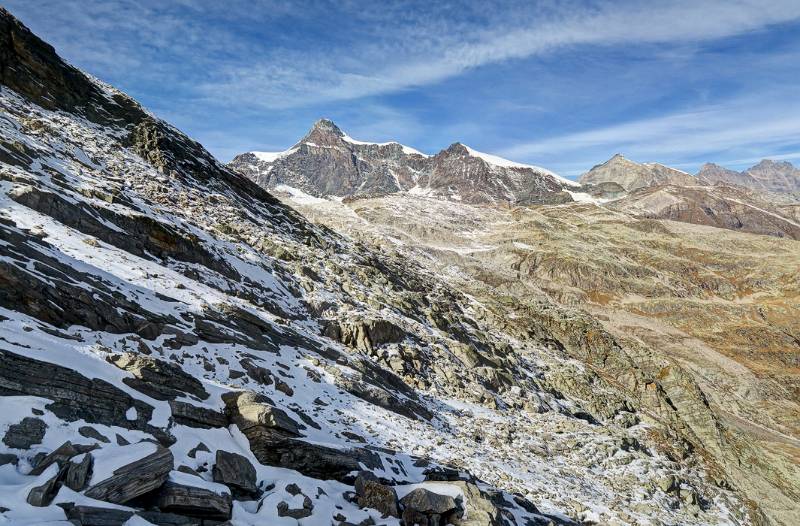 Markanter Strahlhorn und Mischabel