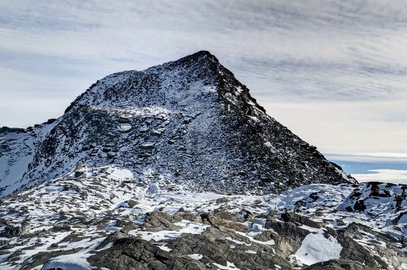 Joderhorn von Monte Moro Pass aus gesehen