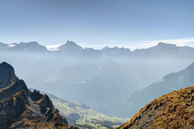 Die Gipfel von Klausenpass: Clariden, Chammliberg und Schärhorn