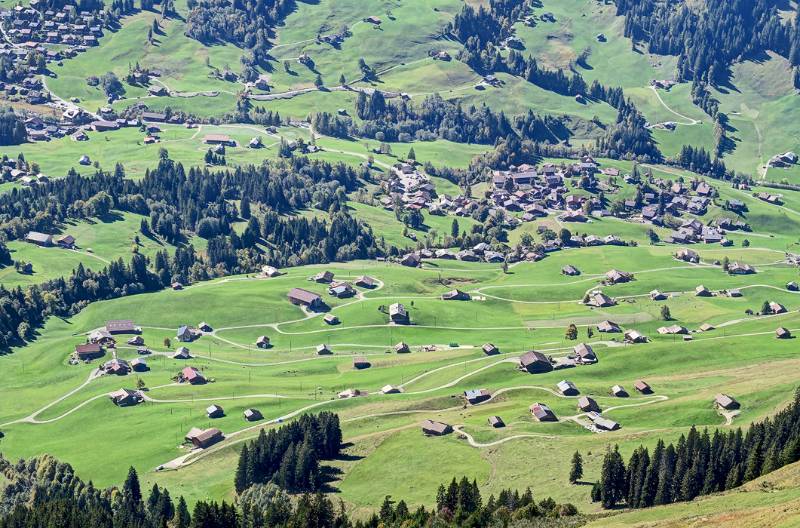 Bauernhäuser im Louwenetal