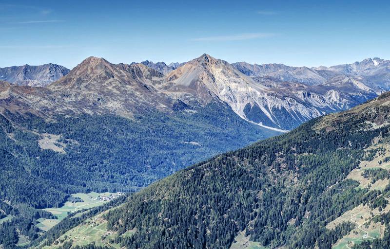 Die markanten des Münstertals - Piz Dora und Piz Daint