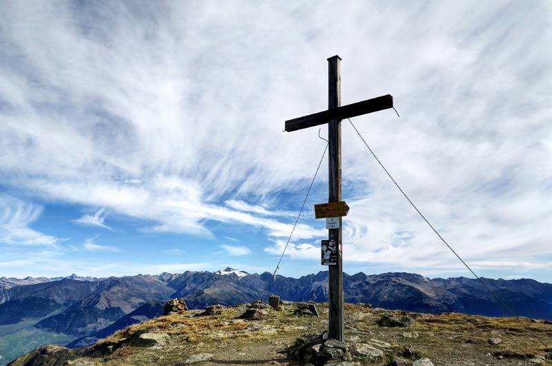 Das Gipfelkreuz von Piz Chavalatsch