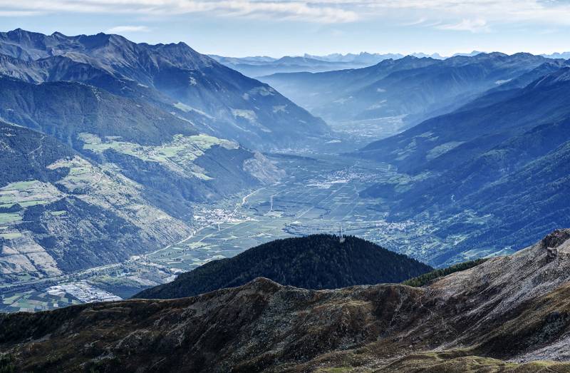 Vinschgau von Piz Chavalatsch aus