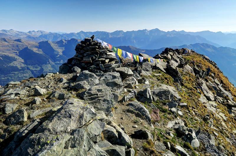Auf dem Gipfel von Pizzo Forno