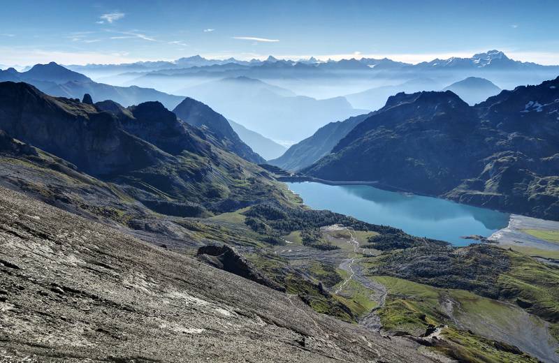 Lac de Salanfe und bekannte Walliser Gipfel