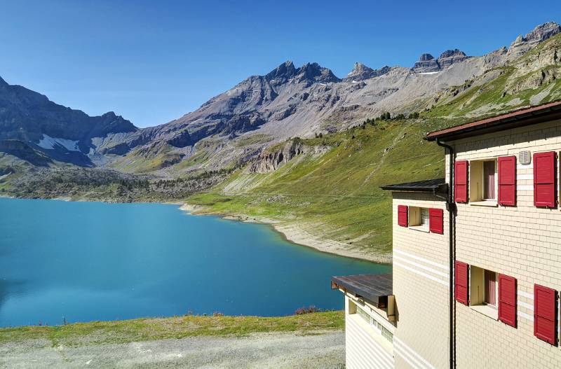 Col de Susanfe und Dent du Midi von Auberge de Salanfe