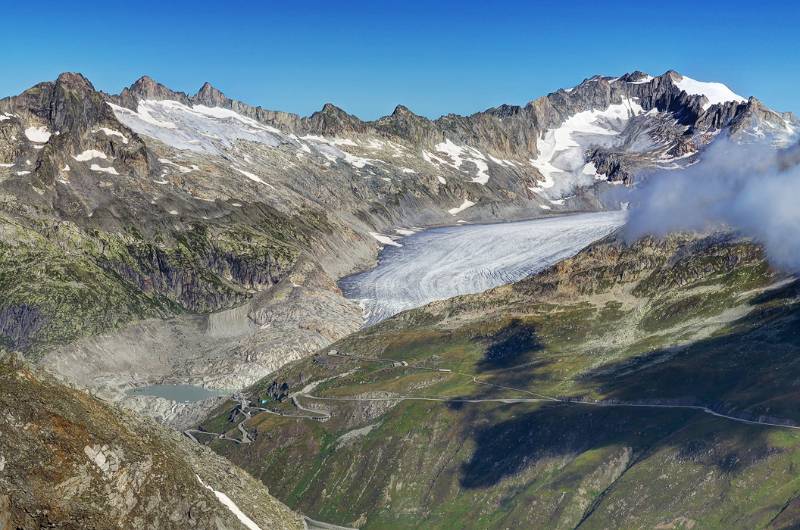 Rhonegletscher mit Gärstenhörner und Tieralplistock