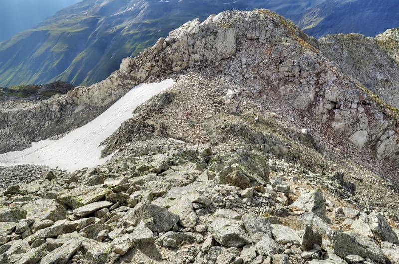 Blick zurück in die Scharte